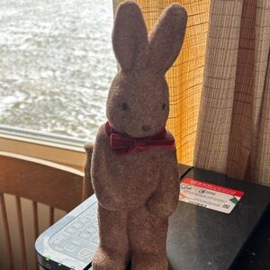 Vintage Flocked , Easter bunny